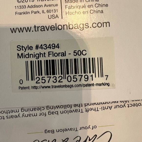 Travelon security travel backpack - Picture 4 of 4